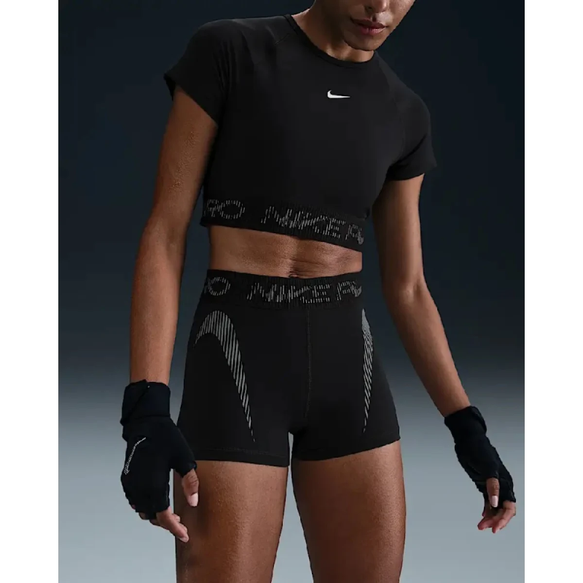 Dámské tréninkové kraťasy NIKE PRO W NP DF MR 3IN SHORT TT GRX-010-Black · záber 4