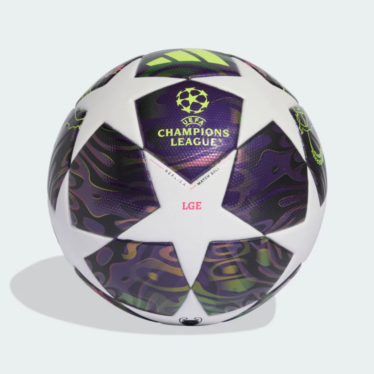 Futbalová lopta ADIDAS UCL LGE BOX F DPURPL WHITE SYELLO · záber 3