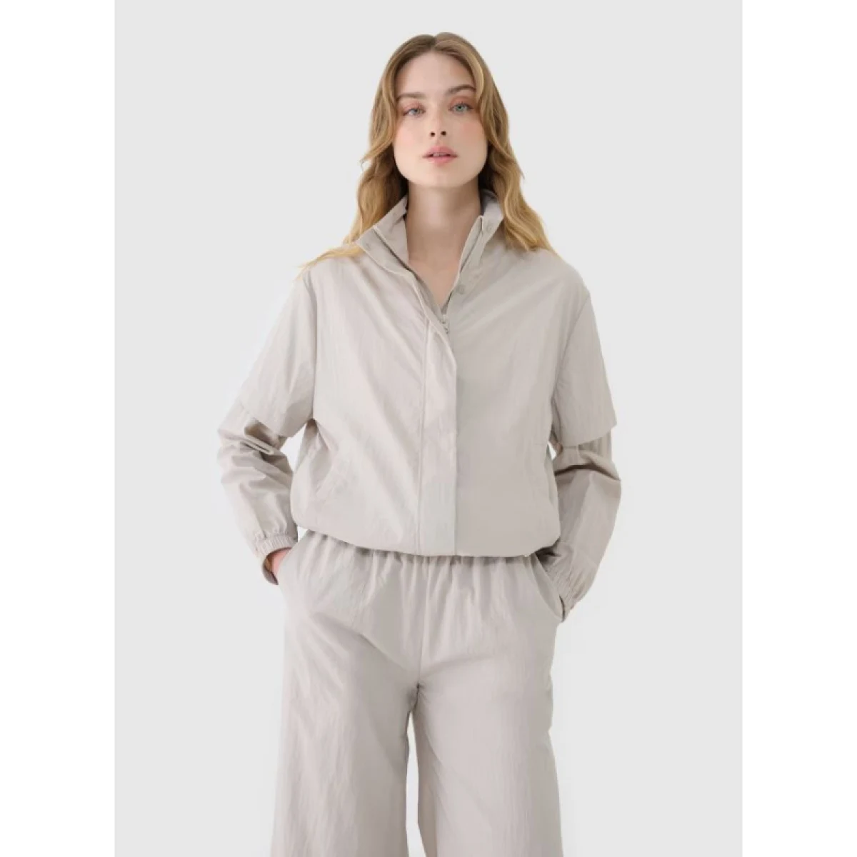 Dámská bunda 4F JACKET-WSS25TJACF190-83S-BEIGE · záber 5