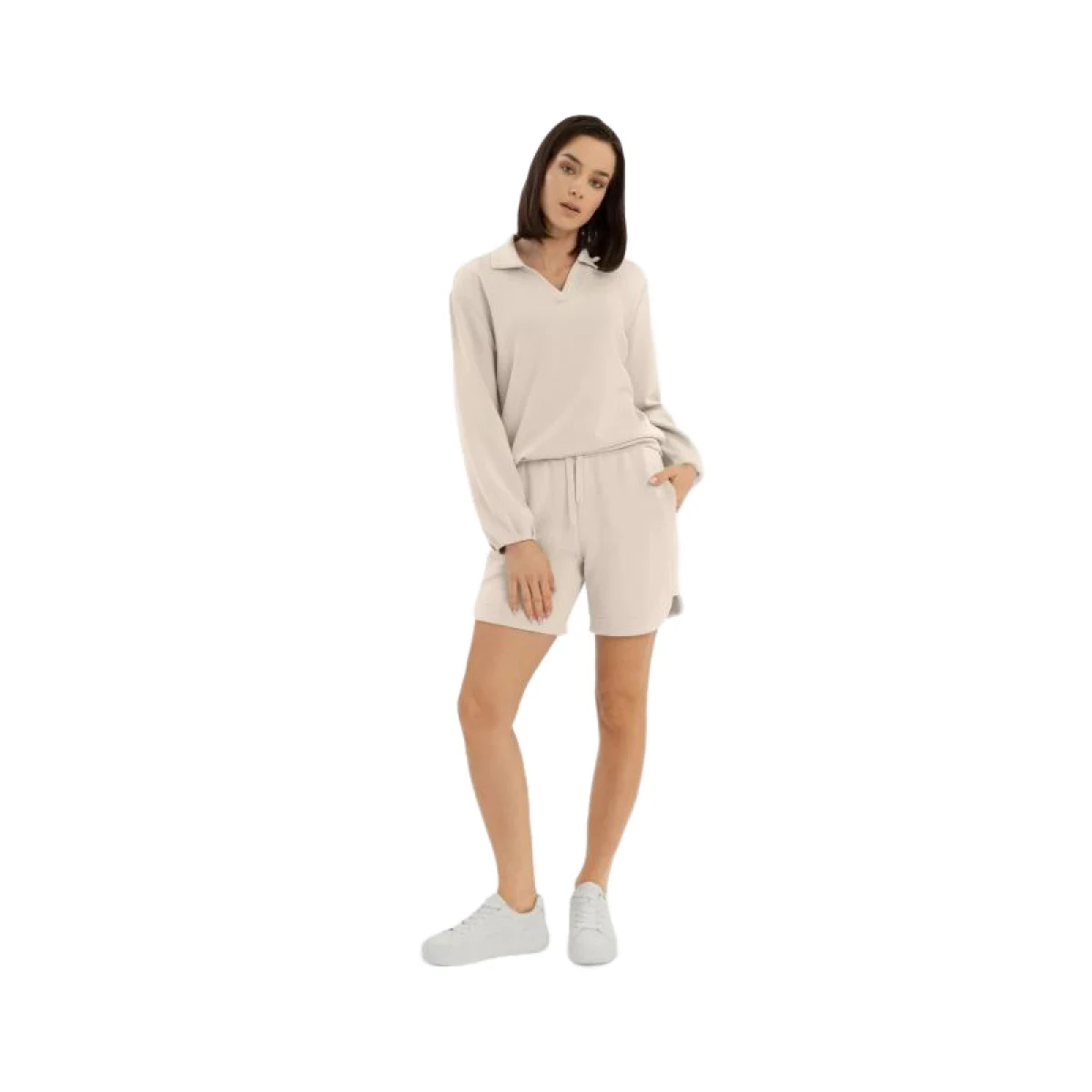 Dámske teplákové kraťasy VOLCANO M-LULI-BEIGE · záber 3