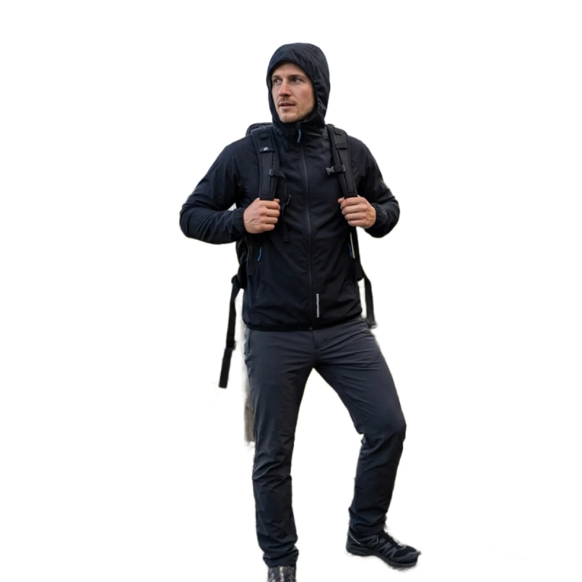 Pánska turistická bunda s kapucňou NORTHFINDER BENEDICTO-269black · záber 2