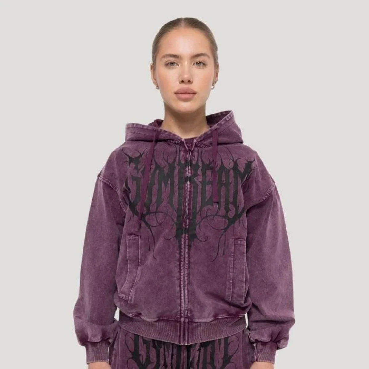 GymBeam Dámská mikina Abyss Raisin - Velikost: XS | Barva: fialová | Pohlavie: Dámské | Hmotnost: 0,64 kg | Balení: 32 · záber 7