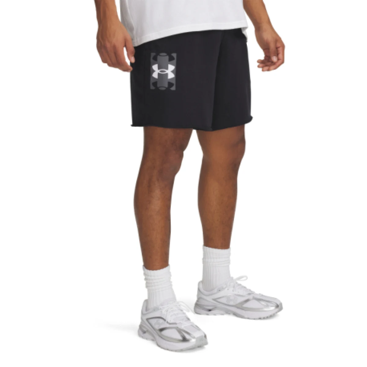 Pánské teplákové kraťasy UNDER ARMOUR UA Rival TerryLogo8inShort-BLK · záber 1