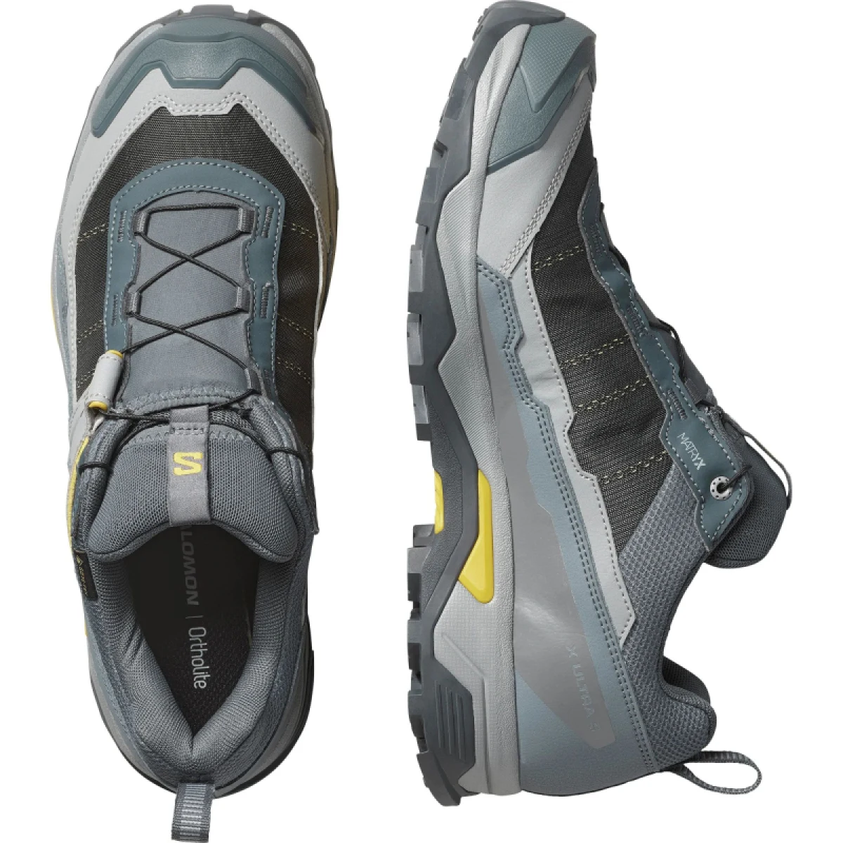 Pánská nízká turistická obuv SALOMON X Ultra 5 GTX M turbulence monument spicy mustard · záber 4
