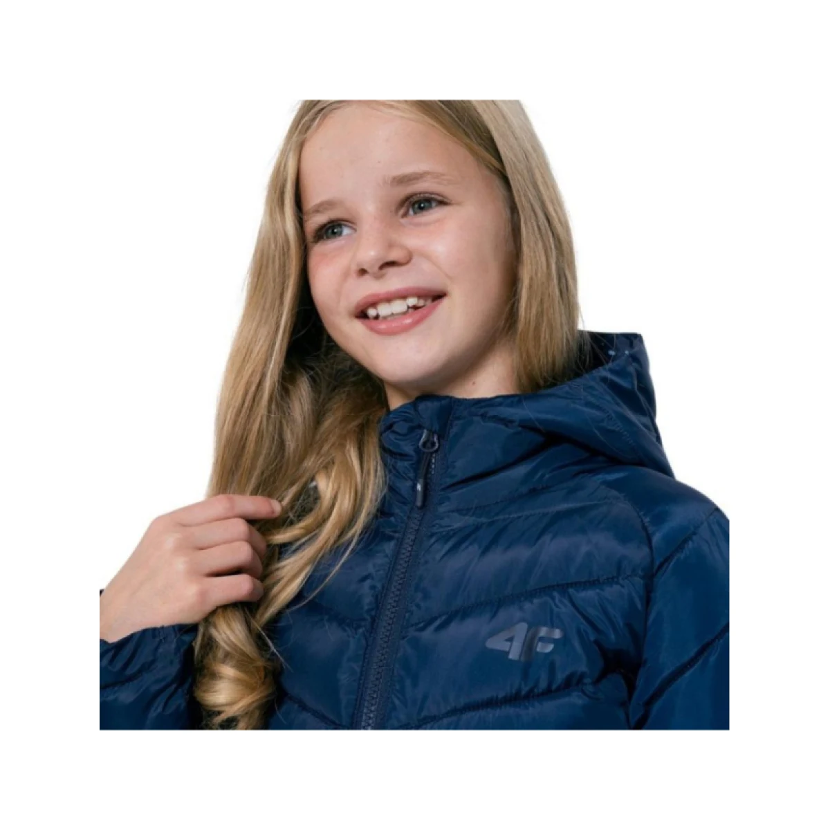 Dívčí bunda 4F JUNIOR GIRLS JACKET JKUDP003-31S-NAVY · záber 2