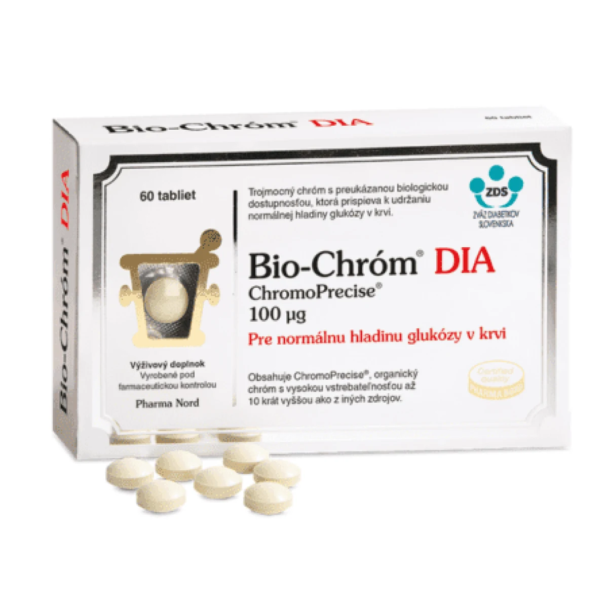 PHARMA NORD Bio chróm dia 100 µg 60 tabliet · záber 1