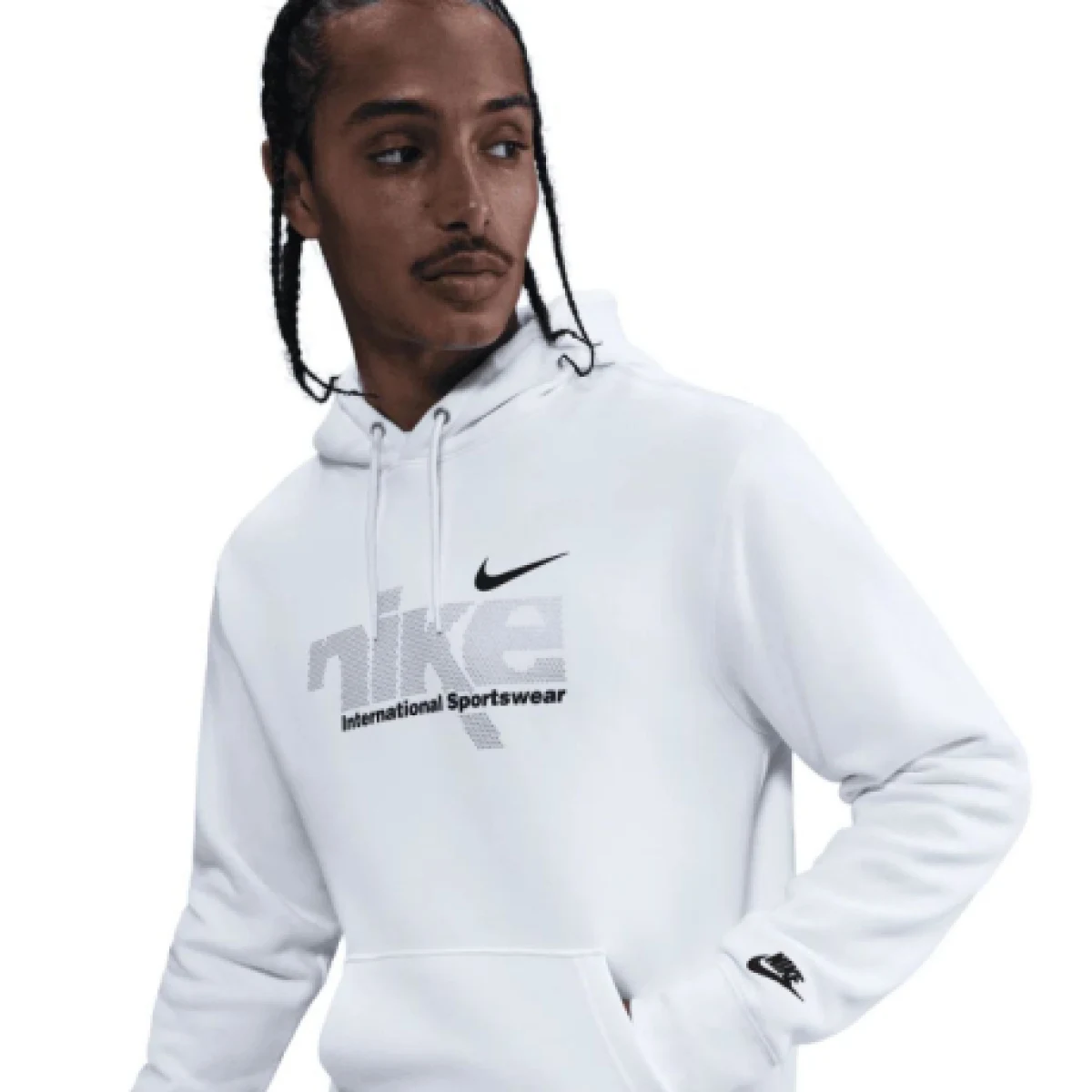 Pánská mikina s kapucí NIKE M NK CLUB BB PO HDY SWSH SPORT WHITE METALLIC SILVER · záber 1