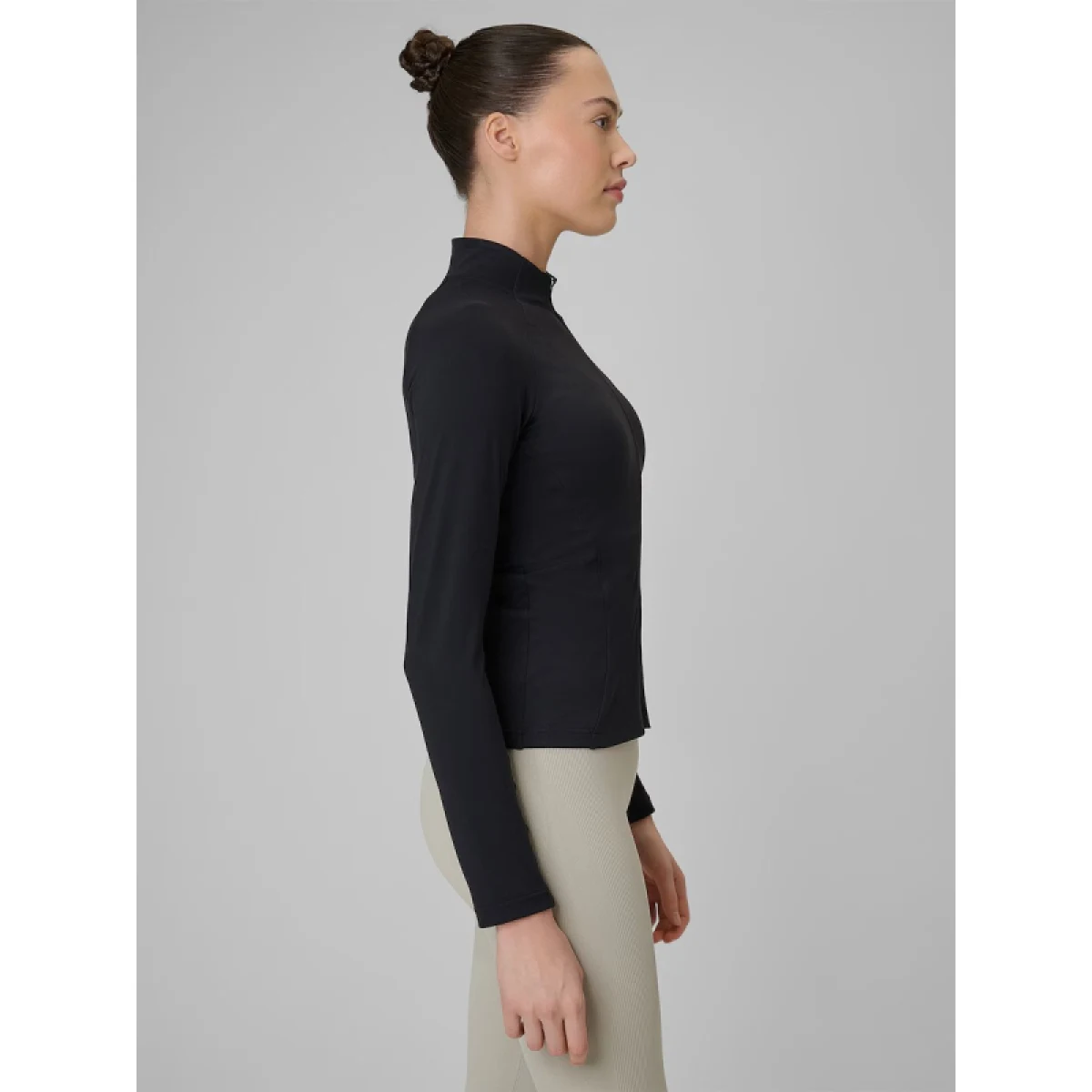 Dámska tréningová mikina so zipsom 4F SWEATSHIRT FNK F0850-20S-DEEP BLACK · záber 3
