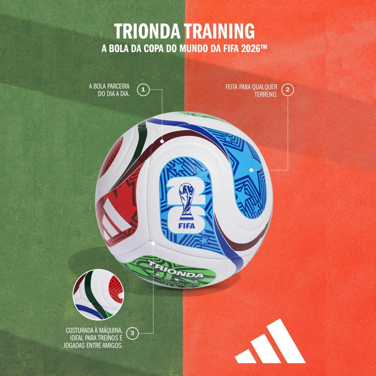 ADIDAS Futbalová Lopta World Cup 26 Trionda Training veľ.5 5 · záber 2