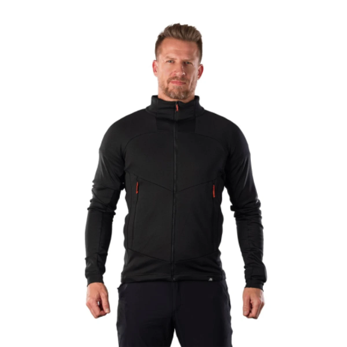 Pánska turistická flisová mikina so zipsom NORTHFINDER JACINTO-269black · záber 1
