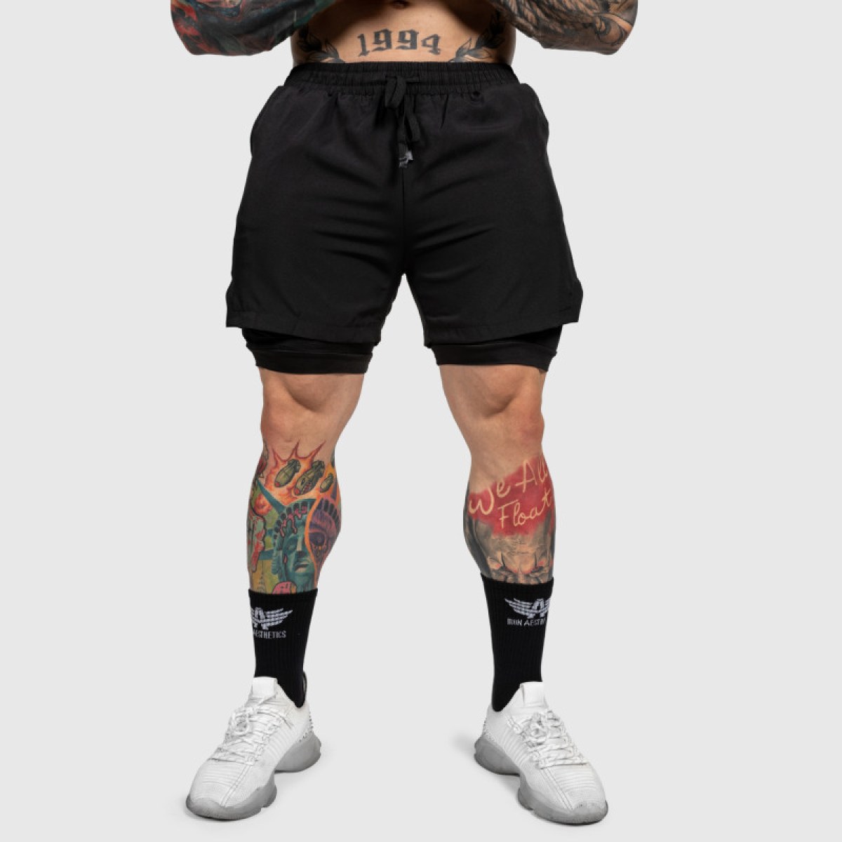 Funkčné šortky Iron Aesthetics SweatPro 2in1, čierne · záber 4