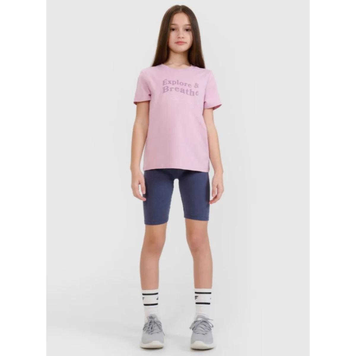 Dívčí tričko s krátkým rukávem 4F JUNIOR TSHIRT F1854-52S-LIGHT VIOLET · záber 4
