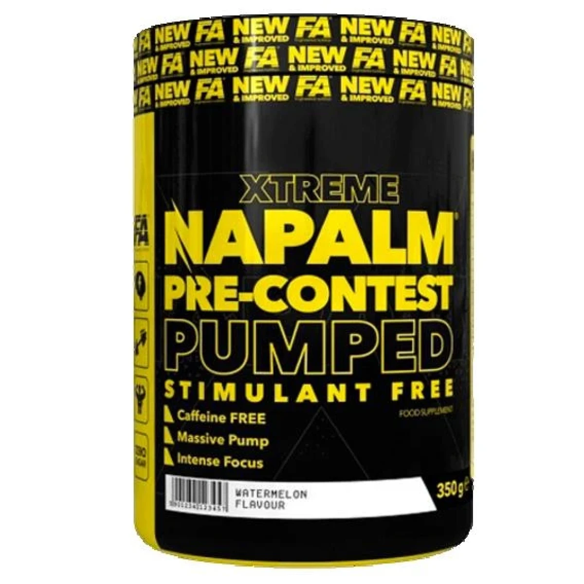 Fitness Authority Xtreme Napalm Pre-Contest Pumped stimulant free 350g - Barva: Vícebarevná | Příchuť: Mango, citron · záber 1