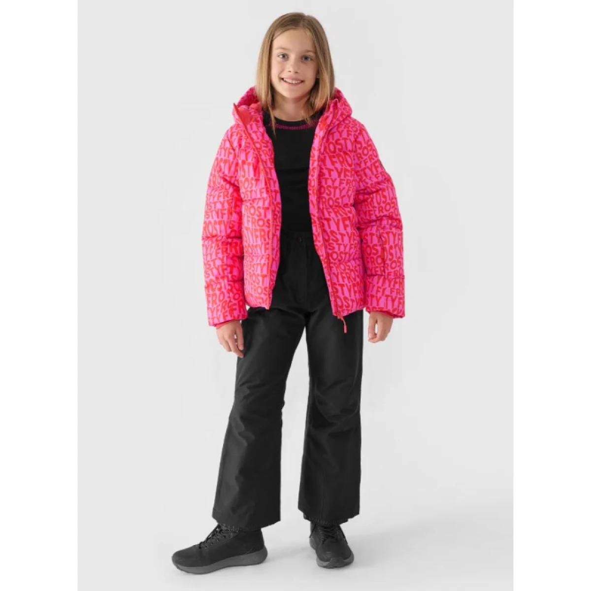 Dívčí lyžařská bunda 4F JUNIOR TECHNICAL JACKET-JWAW24TTJAF544-90A-MULTICOLOUR ALLOVER · záber 5