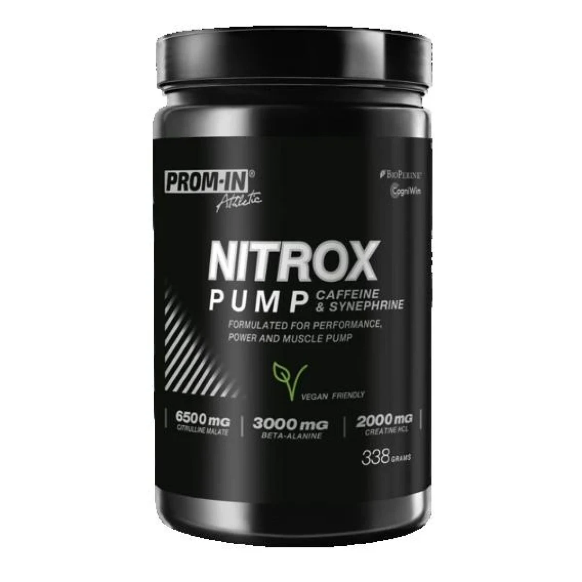 PROM-IN Nitrox Pump Caffeine Synephrine 338g - Barva: Vícebarevná | Příchuť: Malina, citron · záber 1
