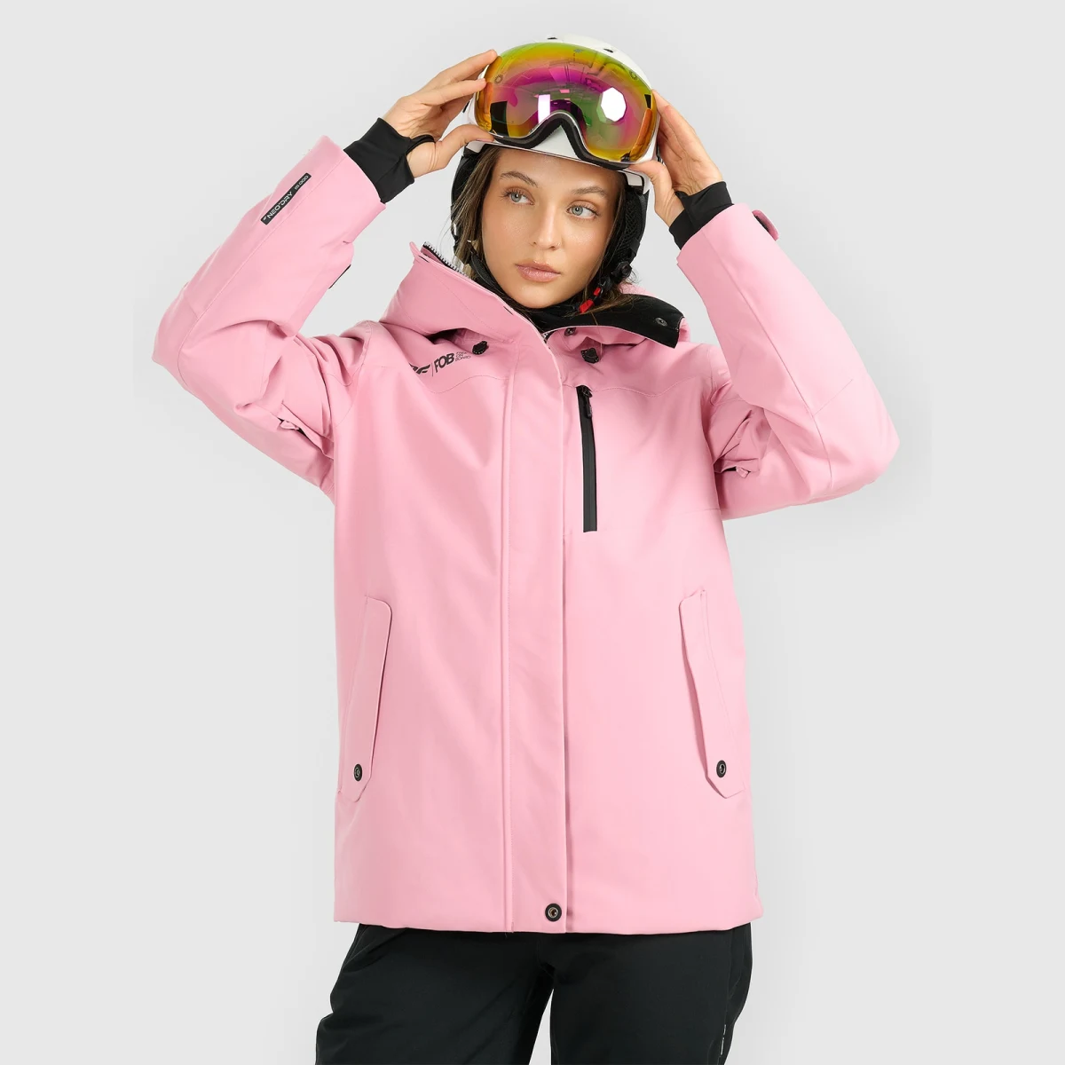 Dámská snowboardová bunda membrána 15000 - růžová · záber 1
