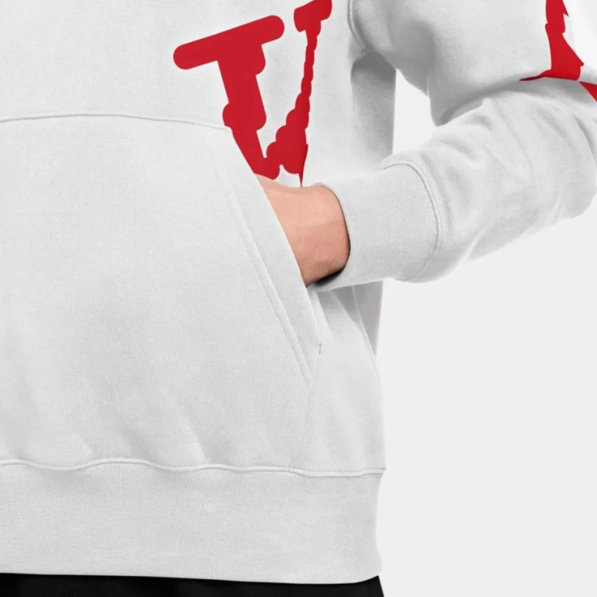 Pánska mikina s kapucňou NIKE M NK CLUB BB GX HDY NEO VAR WHITE UNIVERSITY RED · záber 4