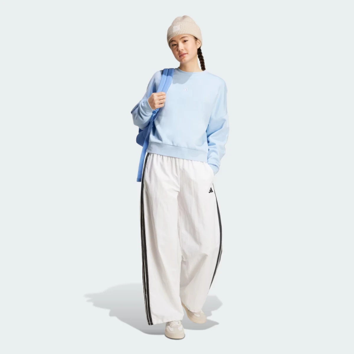 Dámská zateplená mikina ADIDAS W SL FC SWT GLOBLU WHITE · záber 5