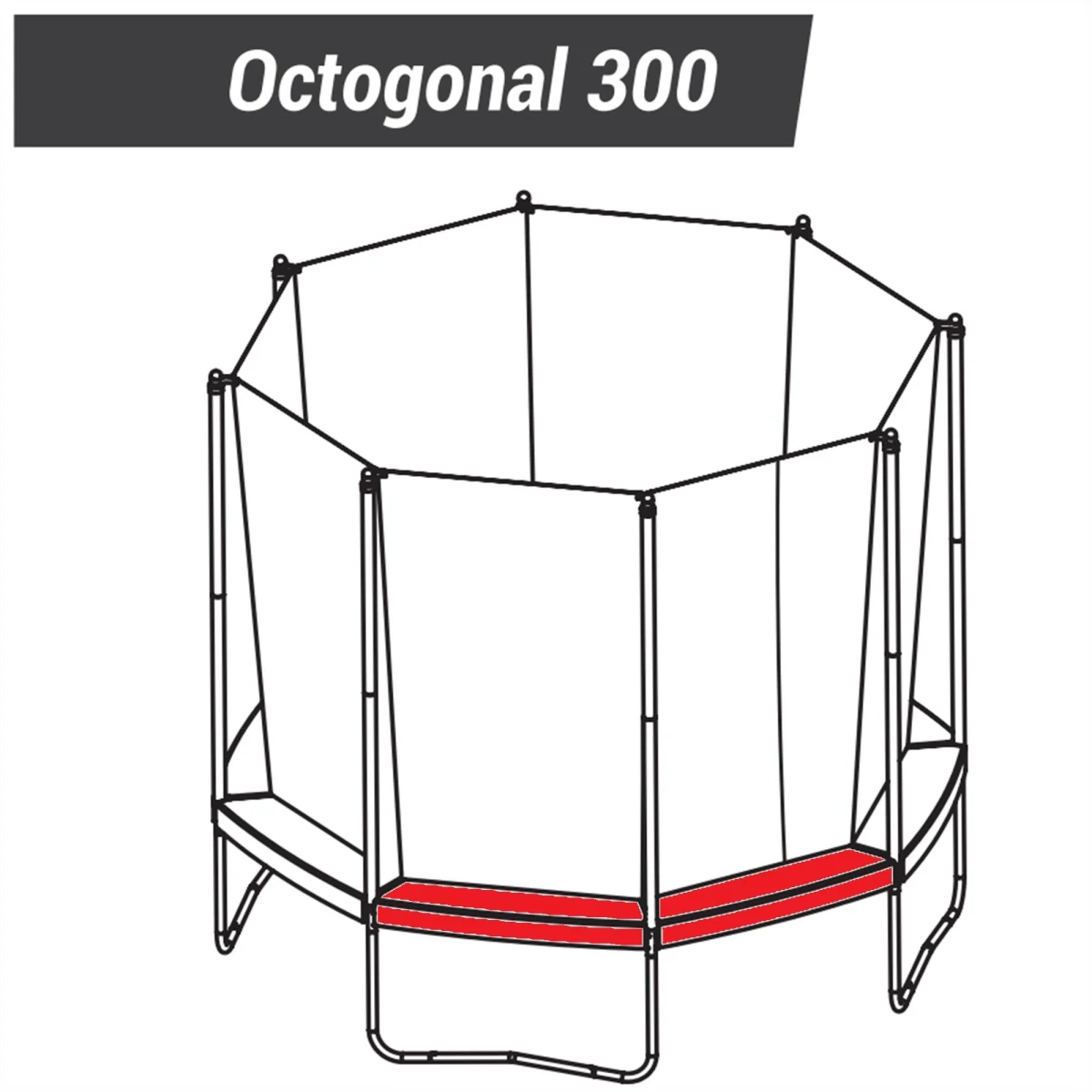 DOMYOS PENA NA OKRAJE TRAMPOLÍNY OCTOGONAL 300 bez · záber 2