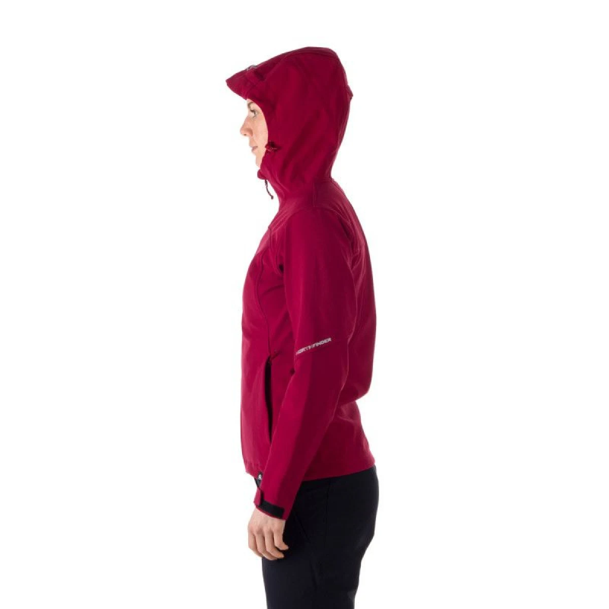 Dámská turistická softshellová bunda NORTHFINDER ASHLEE-510-cherry · záber 3