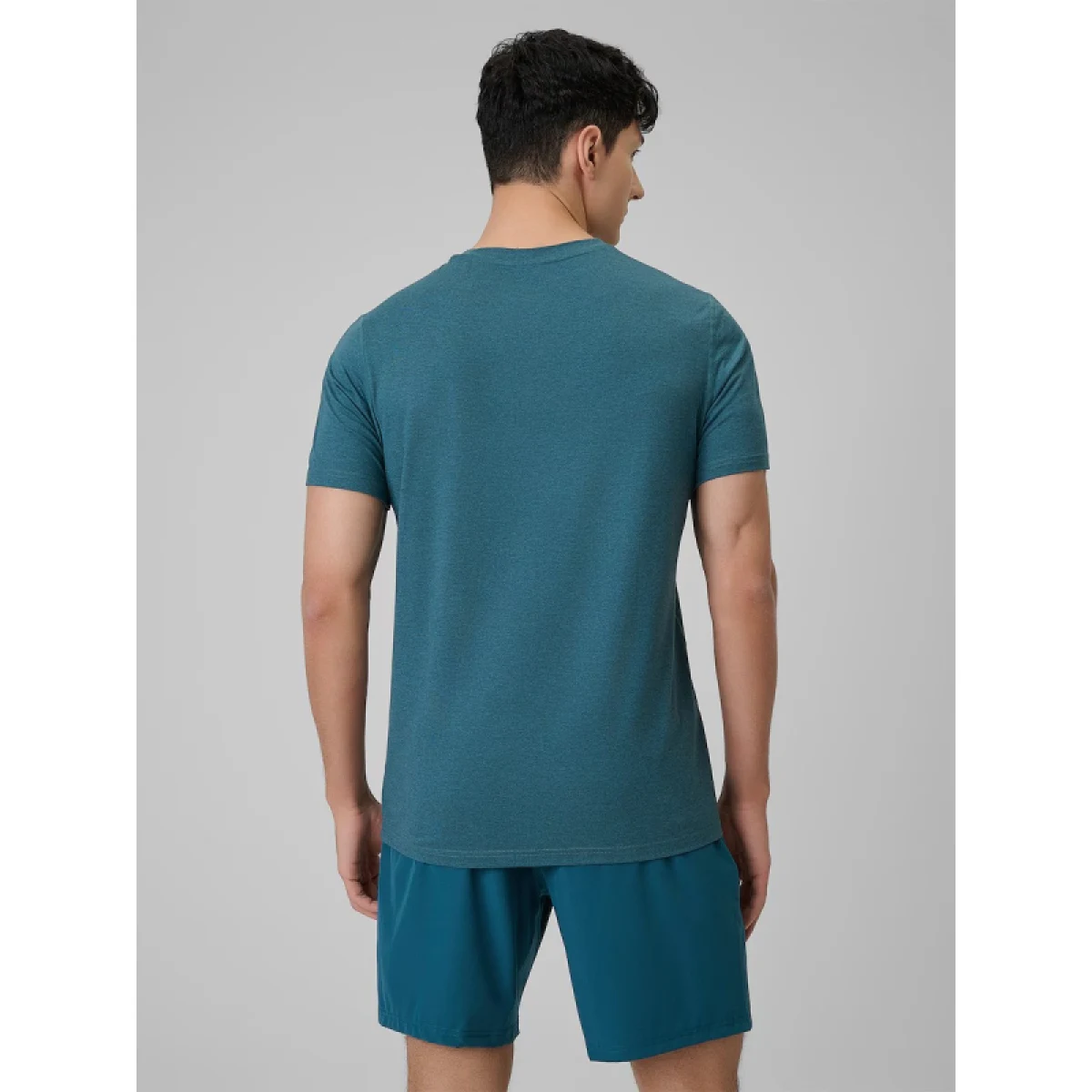 Pánské tréninkové tričko s krátkým rukávem 4F TSHIRT FNK M1786-41M-GREEN MELANGE · záber 4