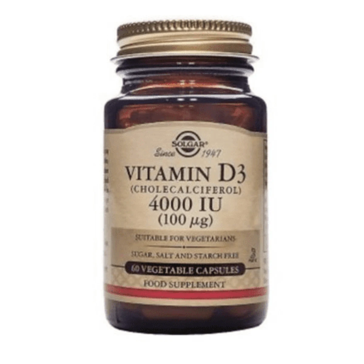 SOLGAR Vitamín D3 4000 IU 60 kapsúl · záber 1