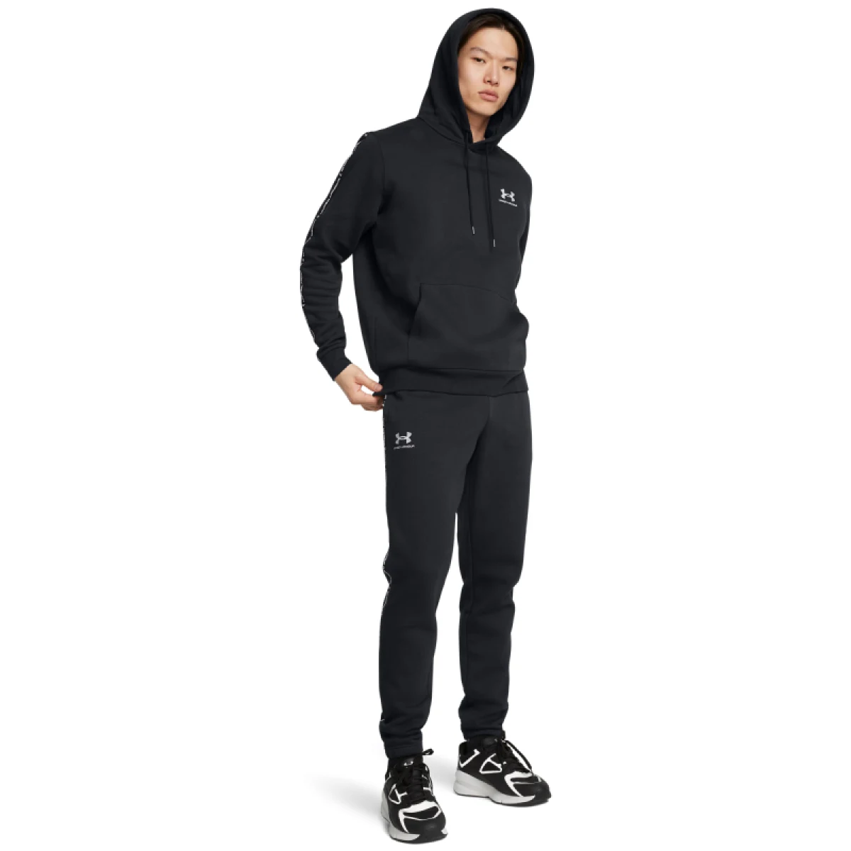 Pánské tepláky UNDER ARMOUR UA Icon Fleece Jgr Taping-BLK · záber 3