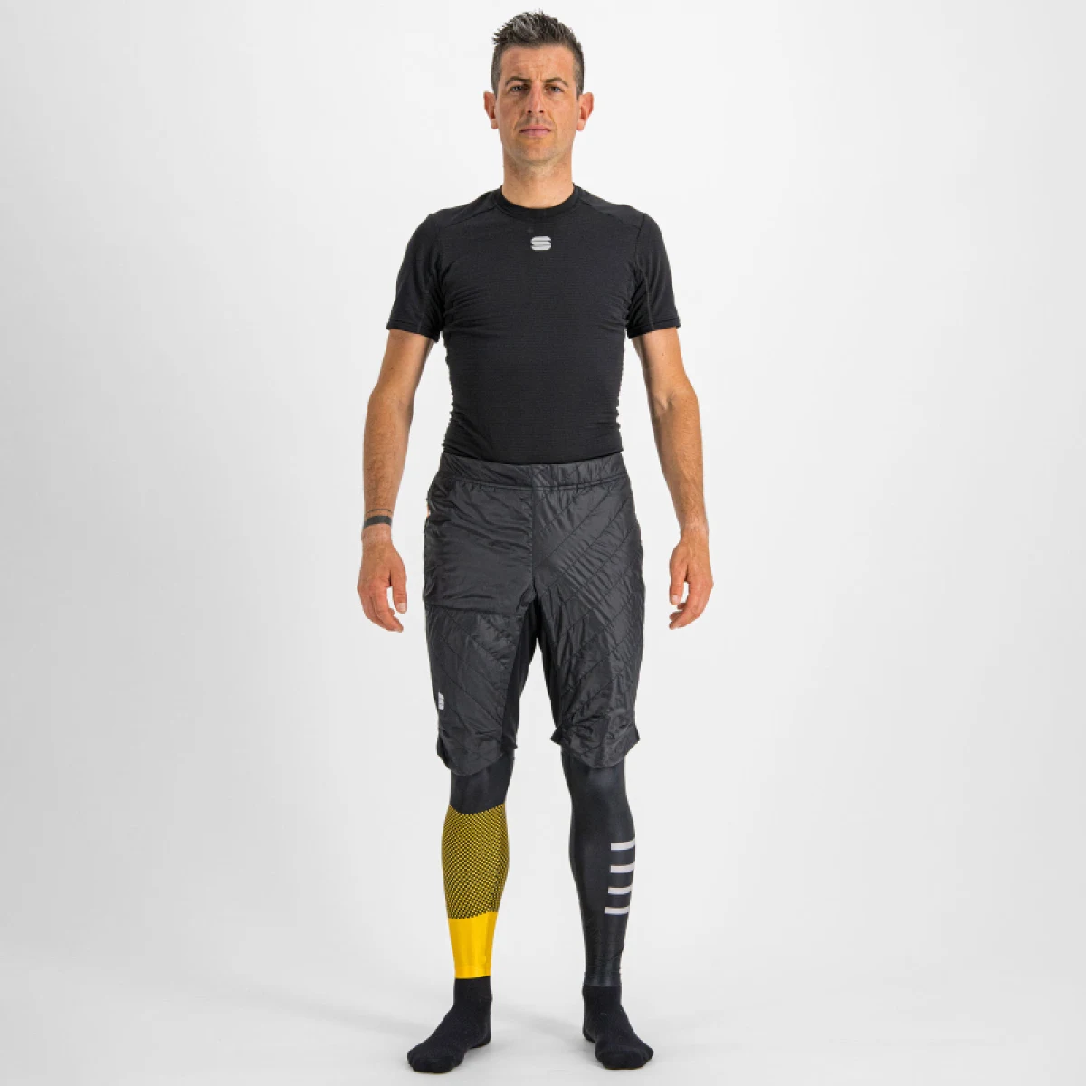 Pánské zateplené běžecké kraťasy SPORTFUL Rythmo over short, black · záber 2