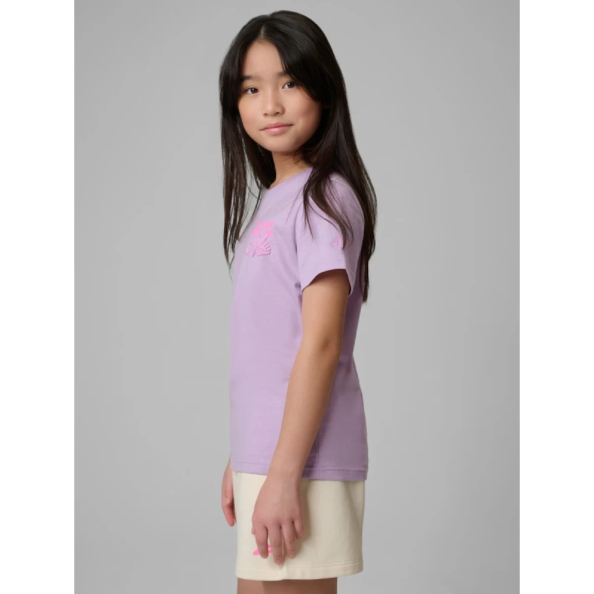 Dievčenské tričko s krátkym rukávom 4F JUNIOR TSHIRT F2939-52S-LIGHT VIOLET · záber 3