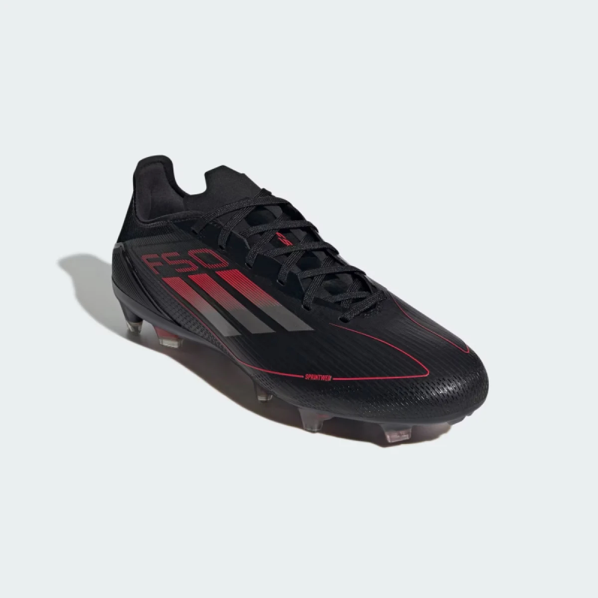 Pánské outdoorové fotbalové kopačky ADIDAS F50 Pro M FG core black iron metallic lucid red · záber 4