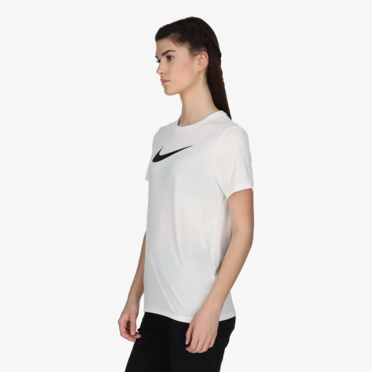 Dámske tréningové tričko s krátkym rukávom NIKE W NK DF TEE RLGND HBR WHITE BLACK · záber 3