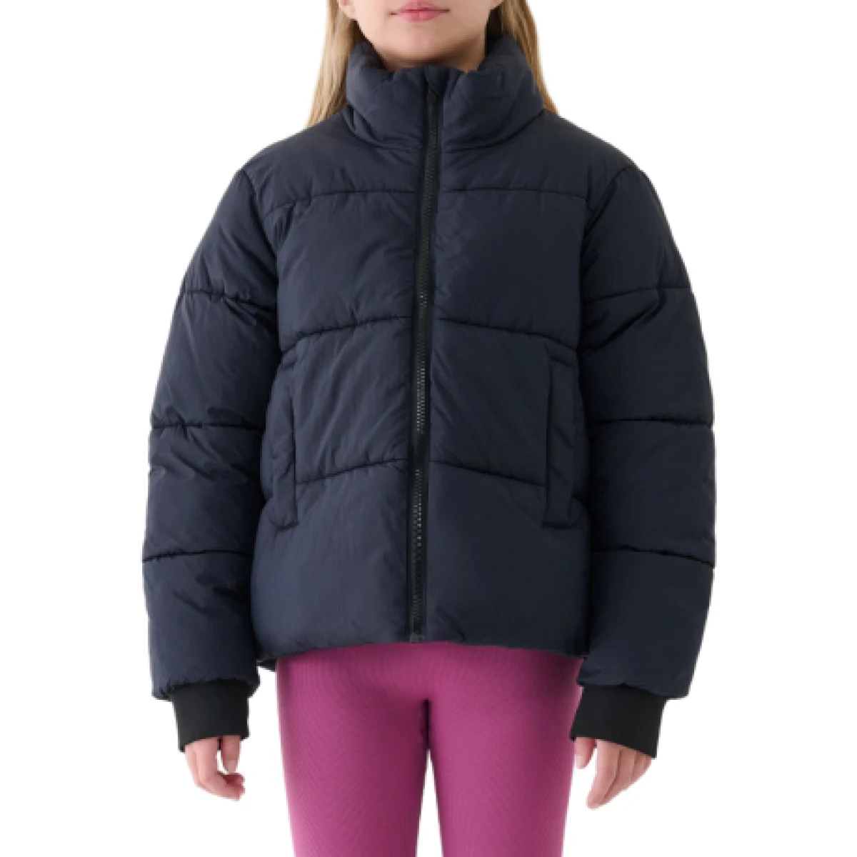 Dievčenská bunda 4F JUNIOR DOWN JACKET F613-4FJWAW25TDJAF613-20S-DEEP BLACK · záber 1