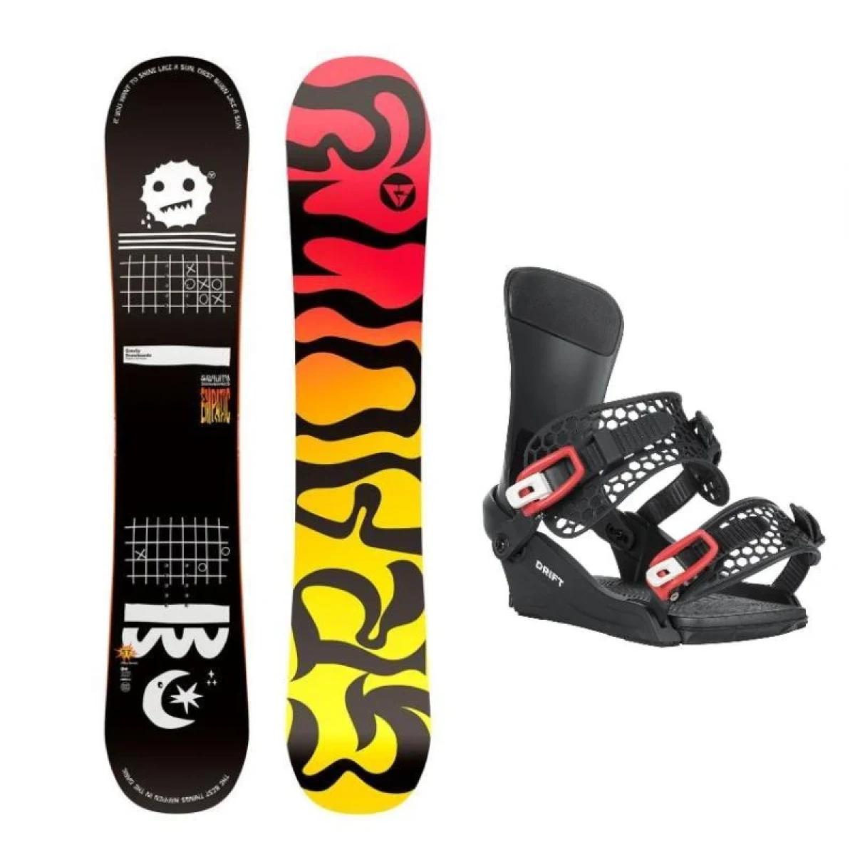 Gravity Empatic 25/26 pánský snowboard + Gravity Drift black/red vázání · záber 1