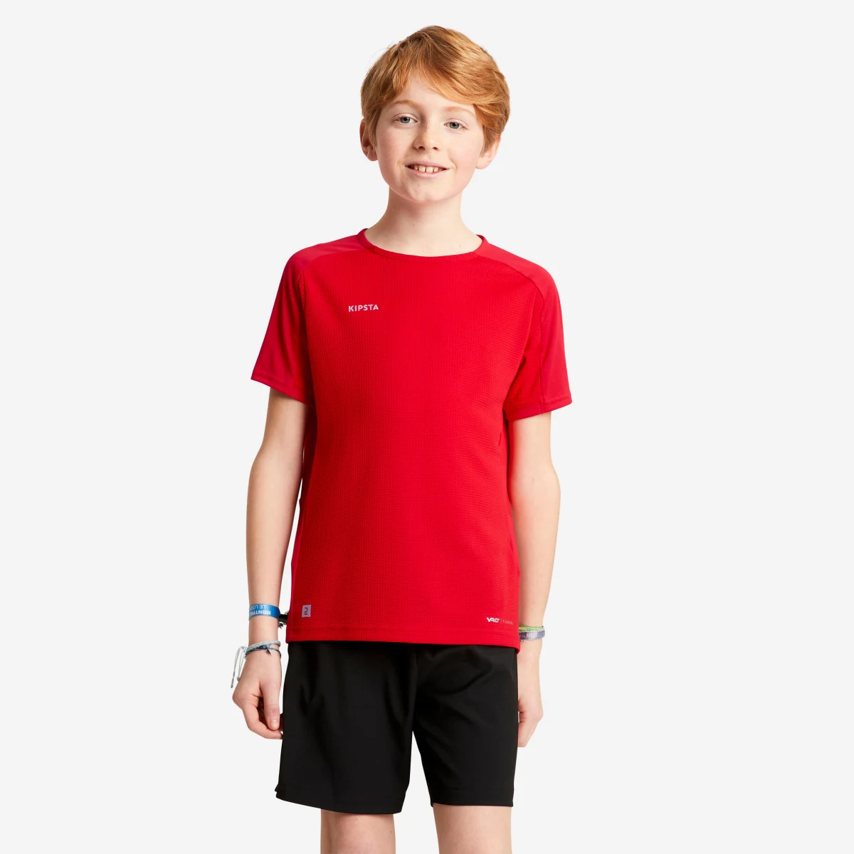 KIPSTA Detský futbalový dres s krátkym rukávom Viralto Club červený 10-11 r (141-150 cm) · záber 1