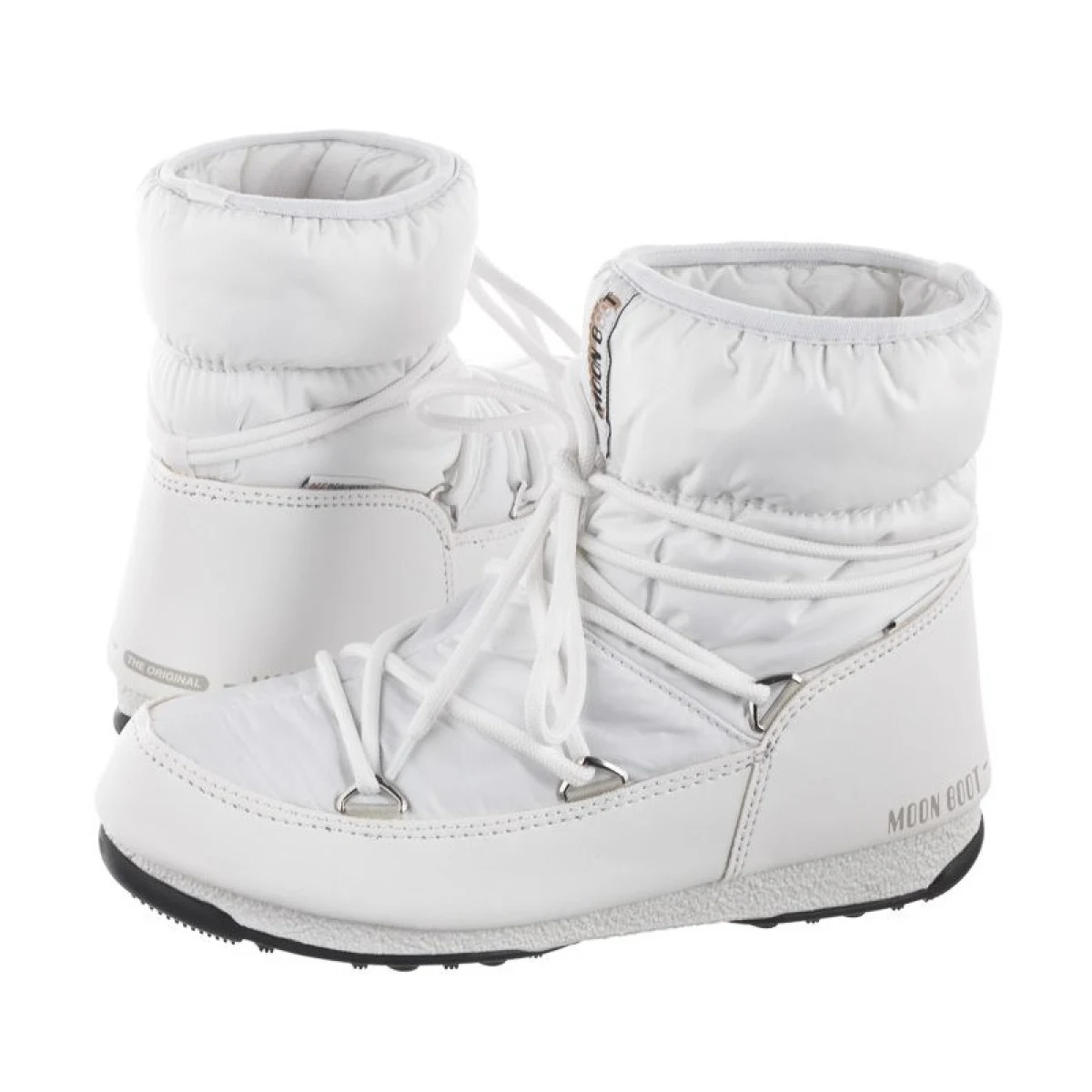 Dámske vysoké zimné topánky MOON BOOT LOW NYLON, 002 white · záber 4