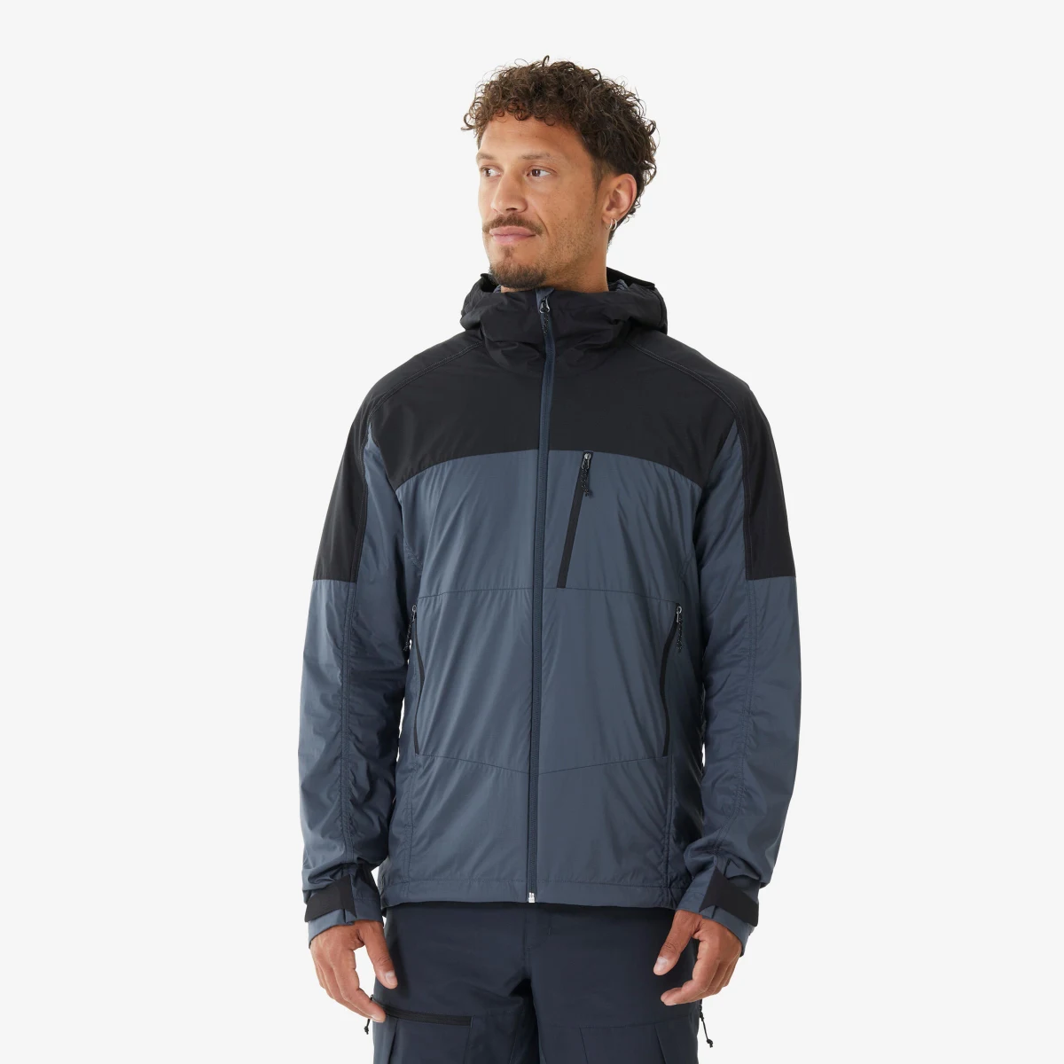 SIMOND Pánska softshell turistická bunda MT900 Windwarm sivo-čierna L · záber 1