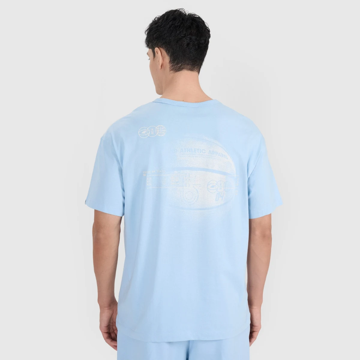 Pánské tričko oversize s potiskem - modré · záber 2