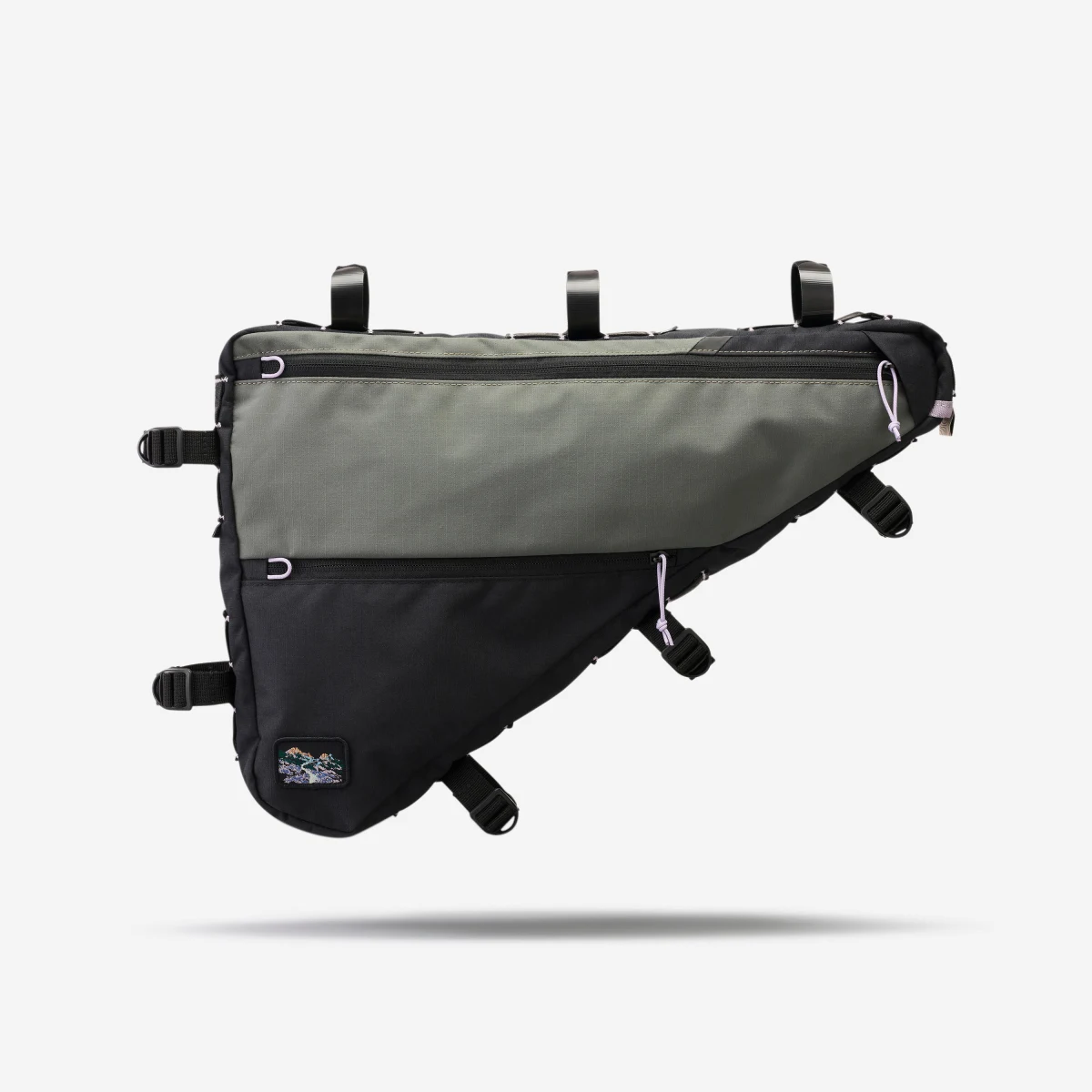 ROCKRIDER Taška na rám bicykla na bikepacking ADVT 500 8,5l hnedo-fialová bez · záber 1