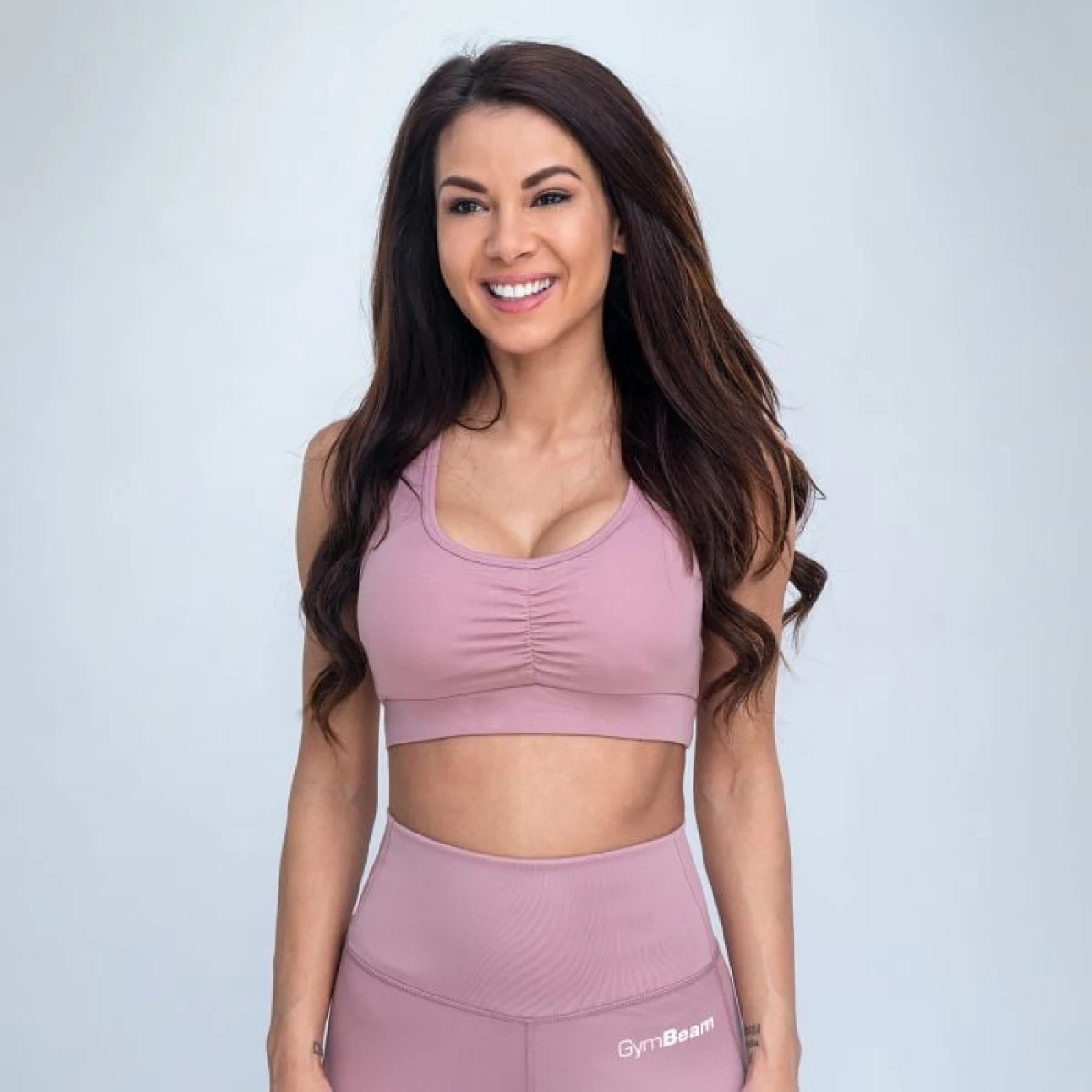 Спортно бюстие Fave Dusty Rose - GymBeam · záber 1