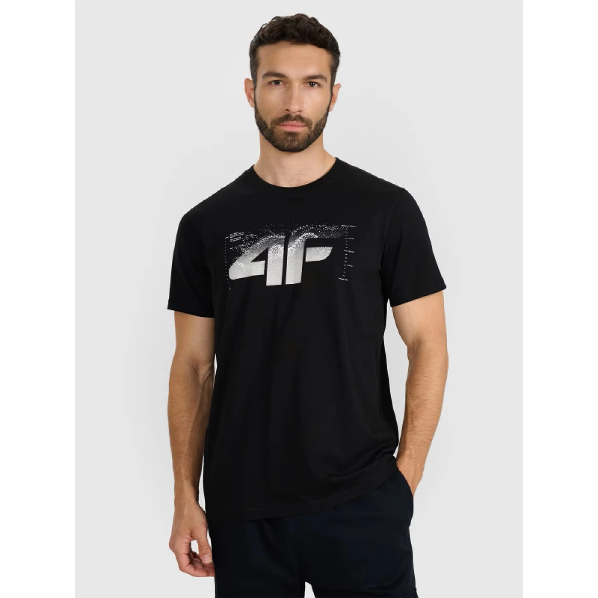 Pánské tričko s krátkým rukávem 4F TSHIRT M2359-WAW25TTSHM2359-20S-DEEP BLACK · záber 2
