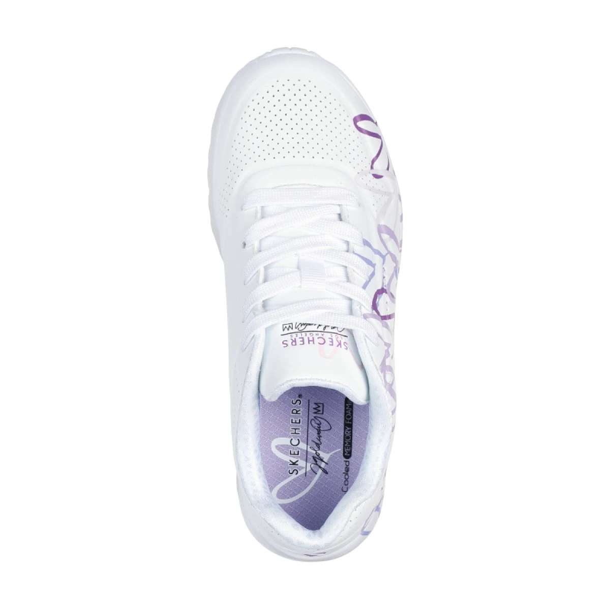 Dívčí rekreační obuv SKECHERS Uno Lite Spread The Love K white light purple · záber 4