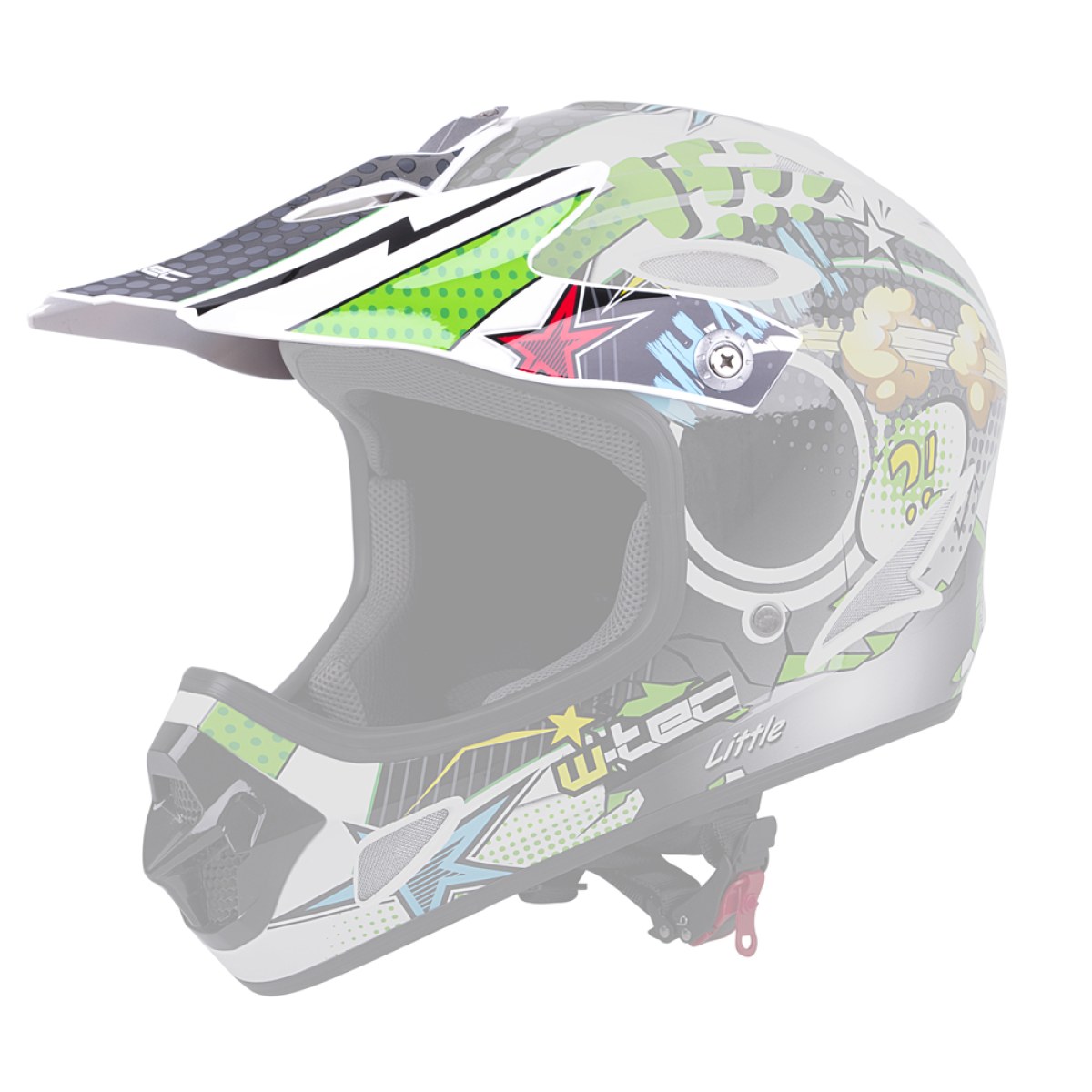 Náhradný šilt pre prilbu W-TEC FS-605 - Farba: Modrá · záber 2