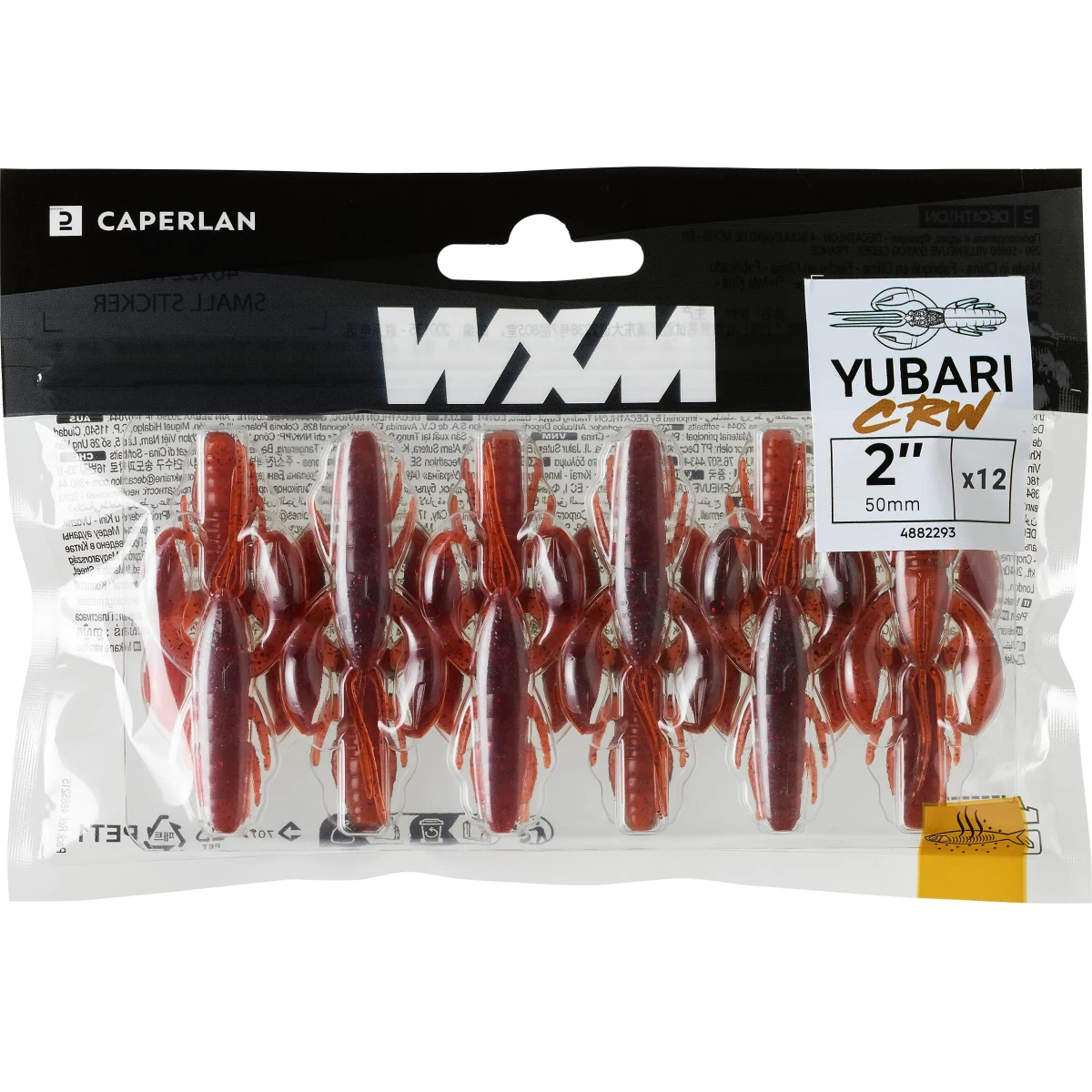 CAPERLAN Mäkká umelá nástraha ráčik s atraktantom Yubari CRW 2" 5 cm Bisca Craw bez · záber 2