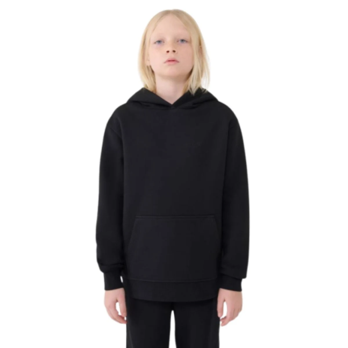 Chlapecká mikina se zipem 4F JUNIOR SWEATSHIRT-JWMM00TSWSM1860-20S-BLACK · záber 1
