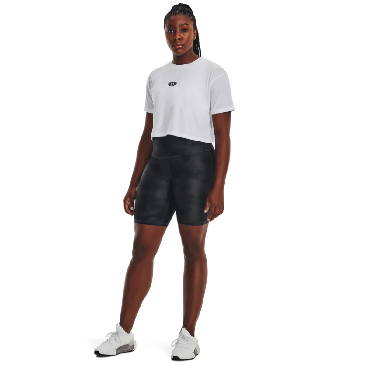 Dámské tréninkové kraťasy UNDER ARMOUR Armour AOP Bike Short-BLK · záber 5