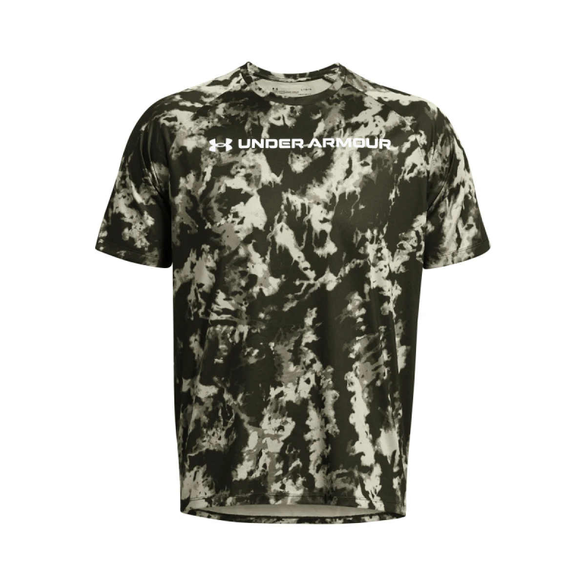 Pánské tréninkové tričko s krátkým rukávem UNDER ARMOUR UA TECH ABC CAMO SS-GRN · záber 3