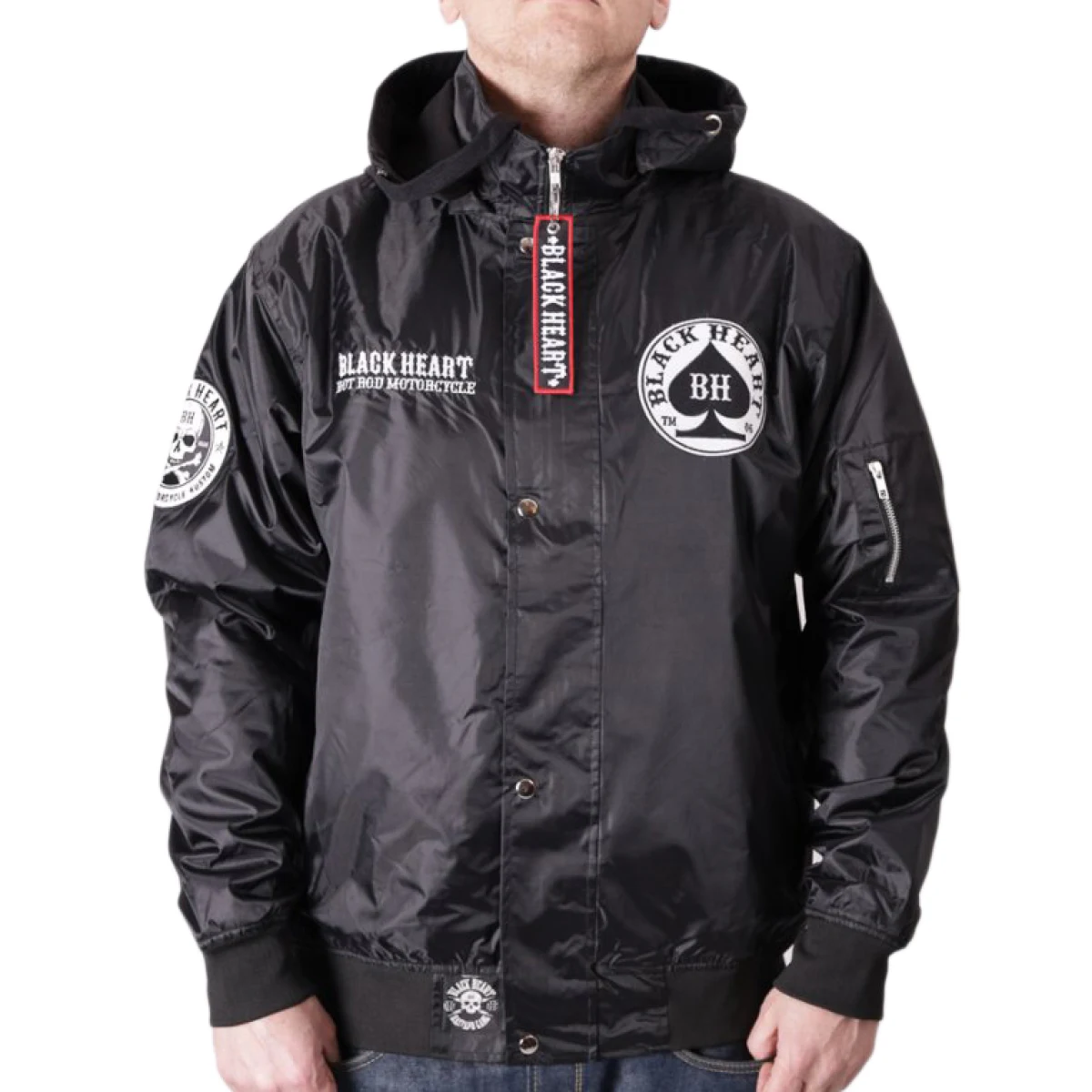BLACK HEART Barker bunda čierna - M · záber 1