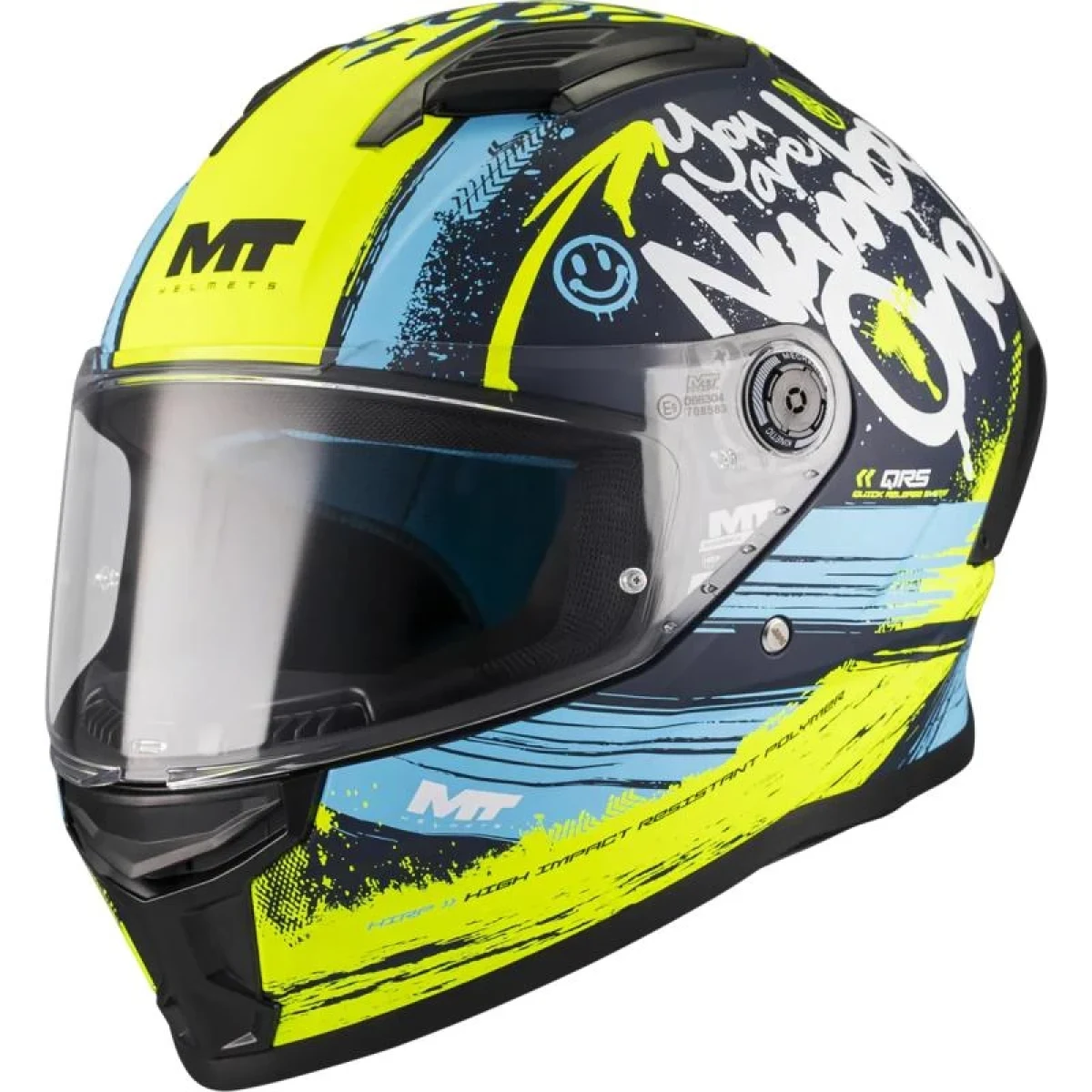 MT Helmets Integrální helma Stinger 2 Rocket C3 modro-fluo žlutá - Velikost: 56-57 | Barva: Modrá · záber 1