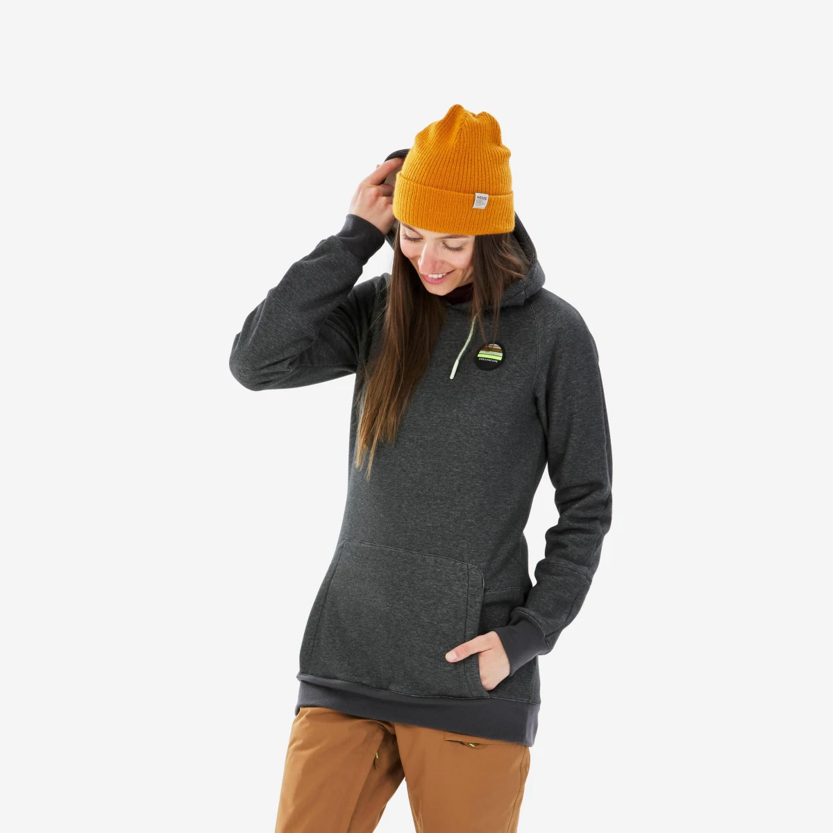 DREAMSCAPE Dámska snowboardová mikina SNB HDY kaki XS · záber 1