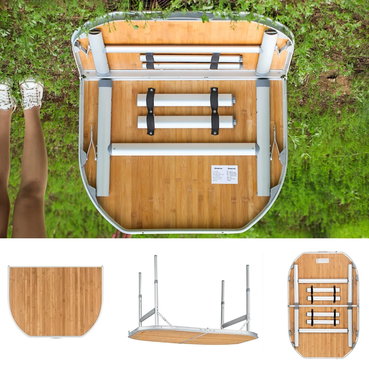 Kempingový stůl KING CAMP Bamboo 120 x 80 cm · záber 5